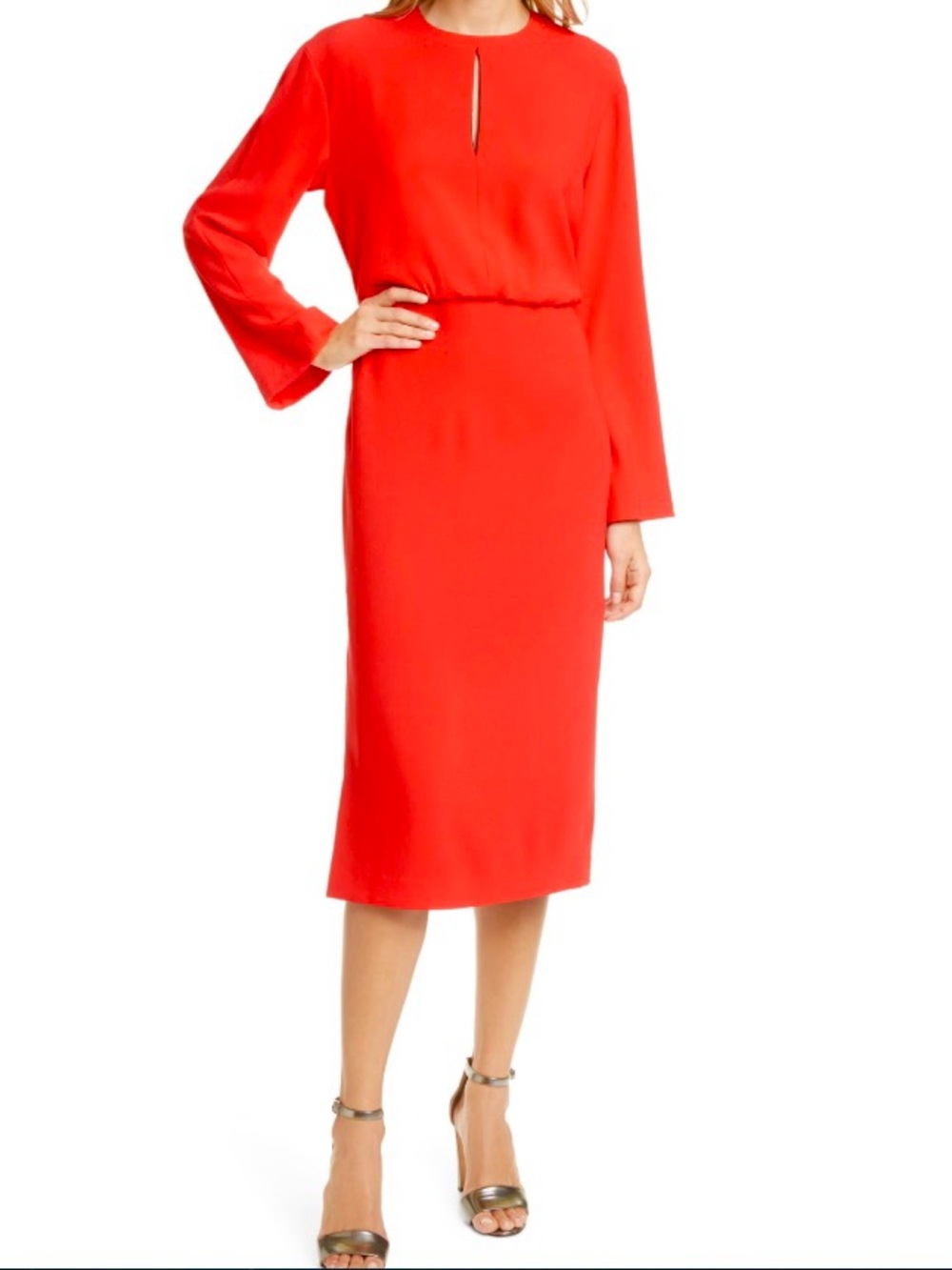 JUDITH AND CHARLES Bertoia Dress RED Size 4 NWOT